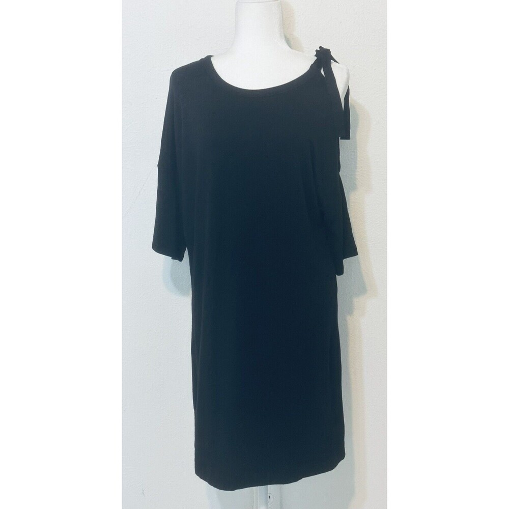 LOU & GREY Women Size S Signaturesoft Black Shift Dress Minimalist Boho Timeless